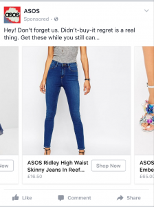 Asos Retargeting Advert