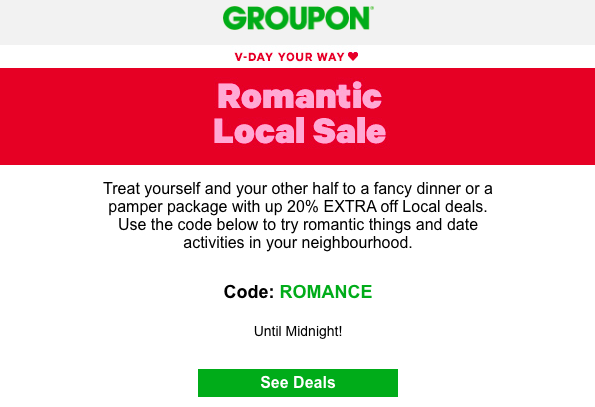 Groupon Valentines Deal