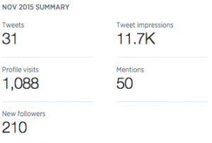 November Twitter Stats