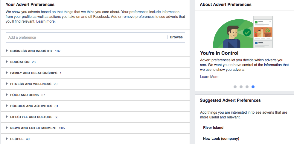 Facebook Ad Preferences
