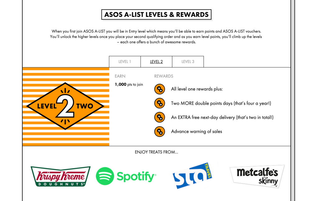 ASOS A-List Scheme